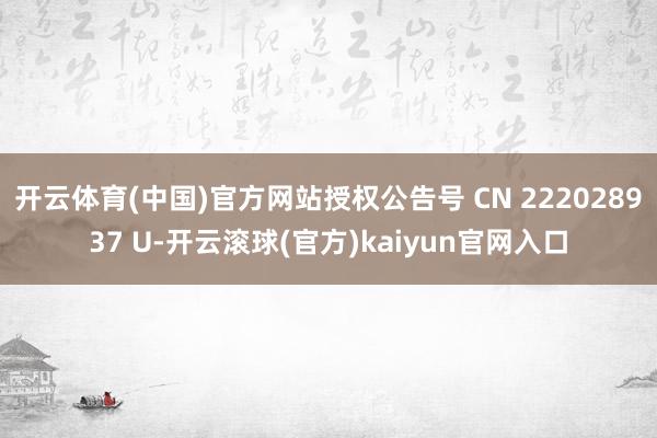 开云体育(中国)官方网站授权公告号 CN 222028937 U-开云滚球(官方)kaiyun官网入口