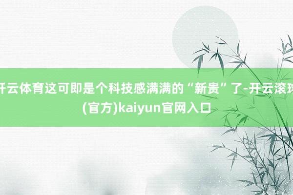 开云体育这可即是个科技感满满的“新贵”了-开云滚球(官方)kaiyun官网入口