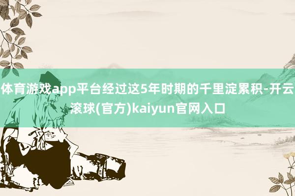 体育游戏app平台经过这5年时期的千里淀累积-开云滚球(官方)kaiyun官网入口