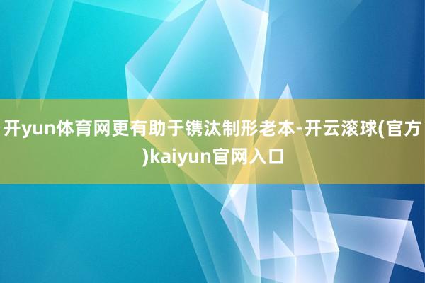 开yun体育网更有助于镌汰制形老本-开云滚球(官方)kaiyun官网入口