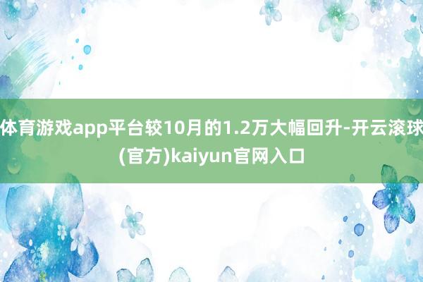 体育游戏app平台较10月的1.2万大幅回升-开云滚球(官方)kaiyun官网入口